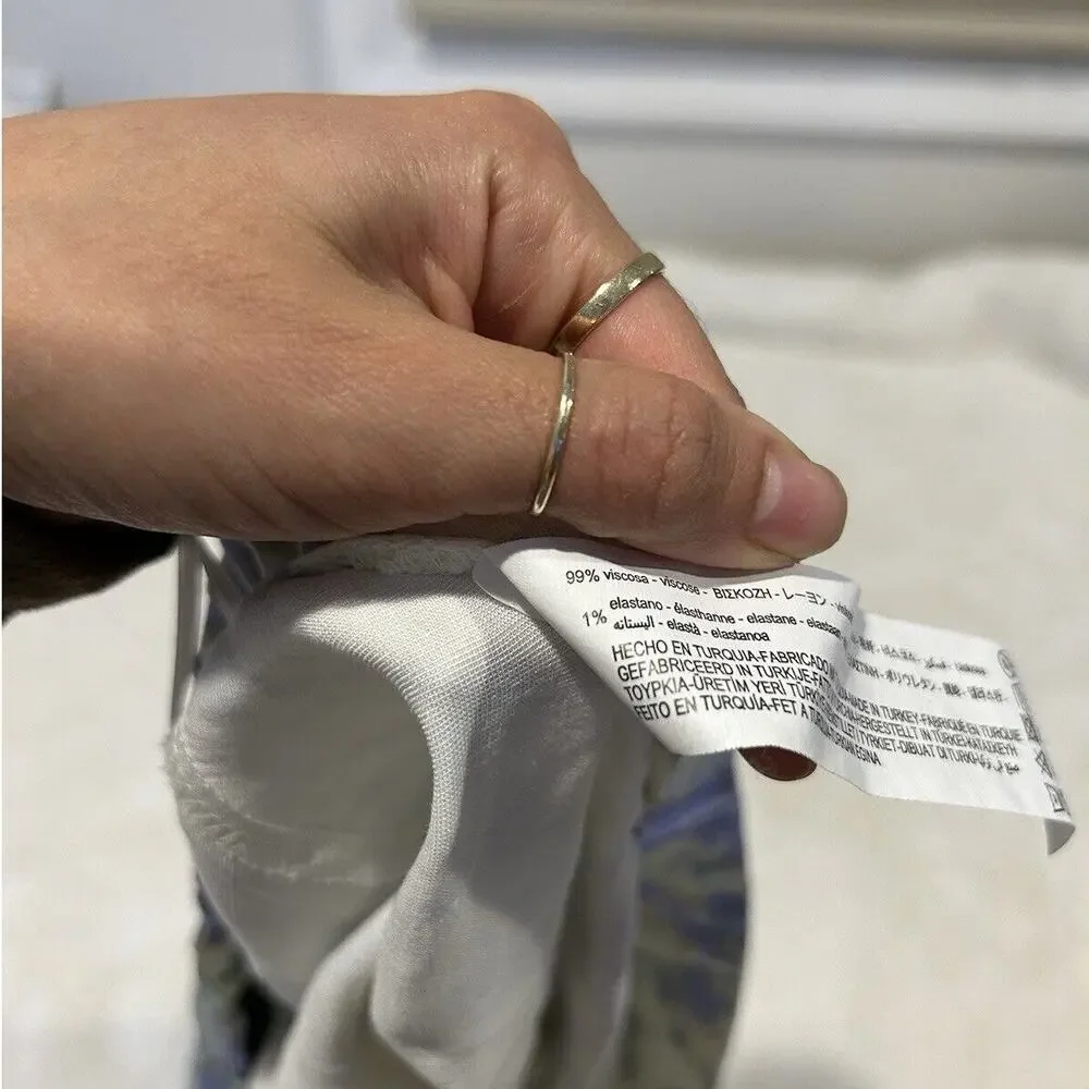 NWT Zara Mini Pastel Tie‎ Dye Print Skater Skirt Women’s Size XS - Picture 5 of 5